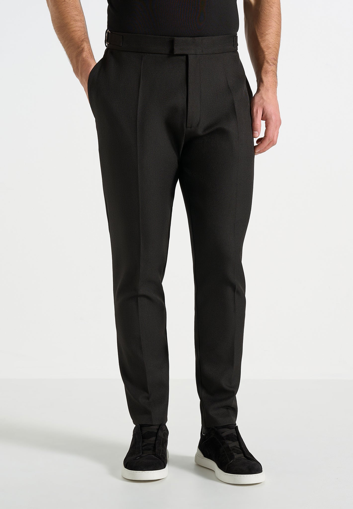 Hubert Slim Fit Tailored Trousers in black
